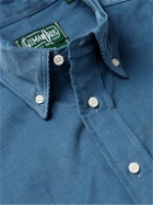 Gitman Vintage - Button-Down Collar Cotton-Corduroy Shirt - Blue