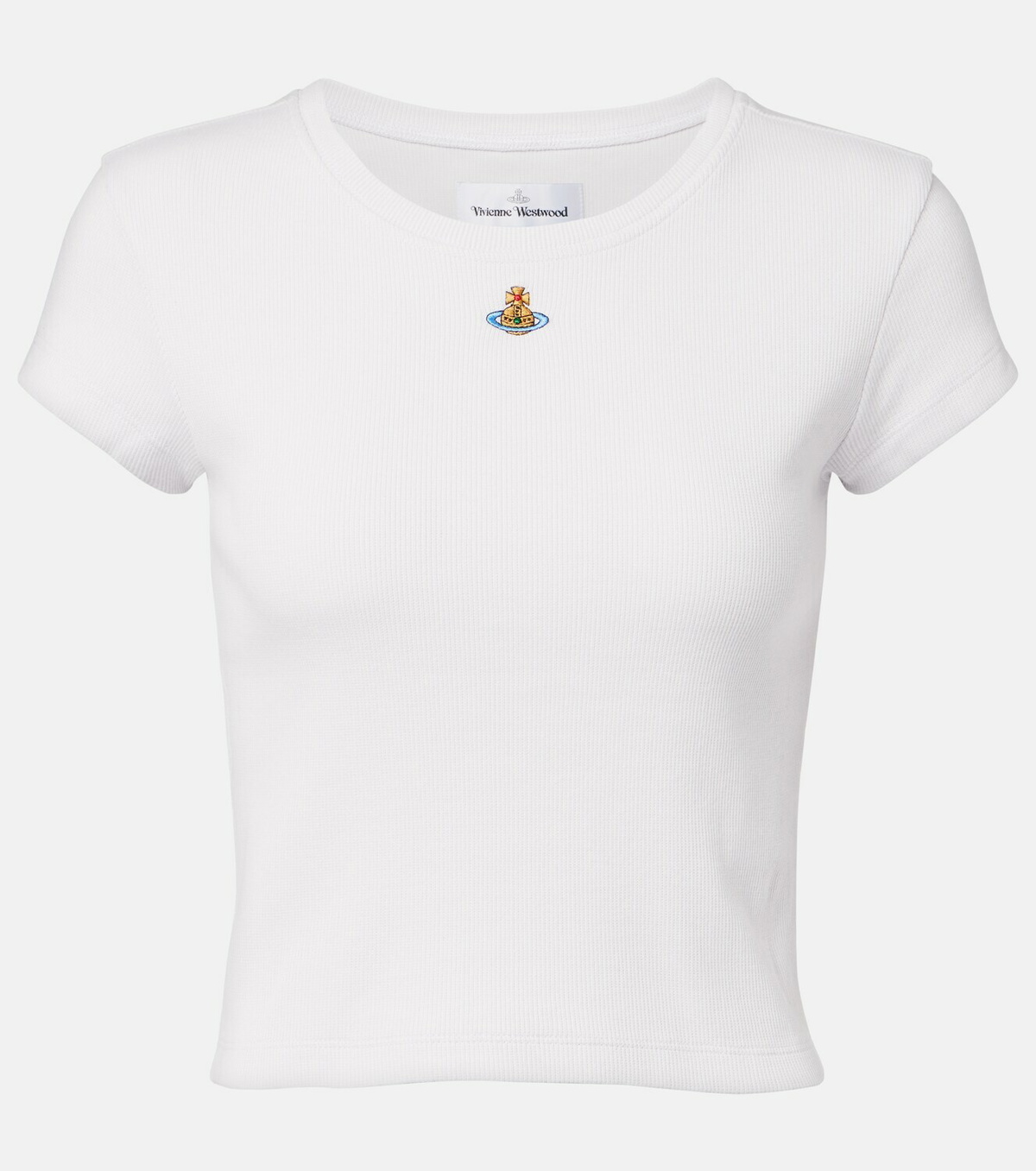 Vivienne Westwood Peru cropped cotton-blend jersey T-shirt