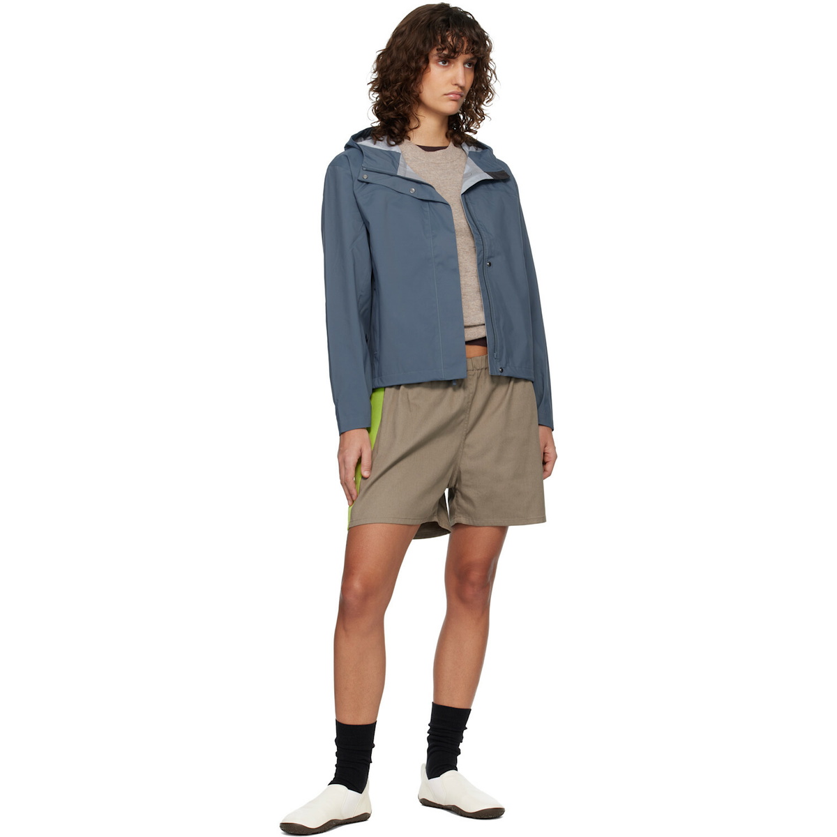 The North Face Blue Voyage Rain 3L Hooded Rain Jacket