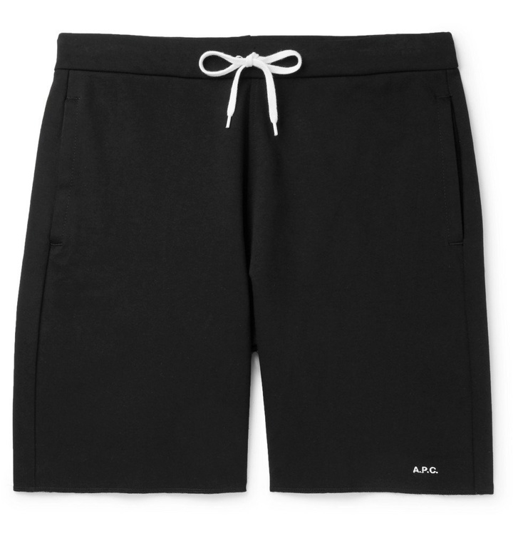 Photo: A.P.C. - Loopback Cotton-Jersey Sweat Shorts - Black