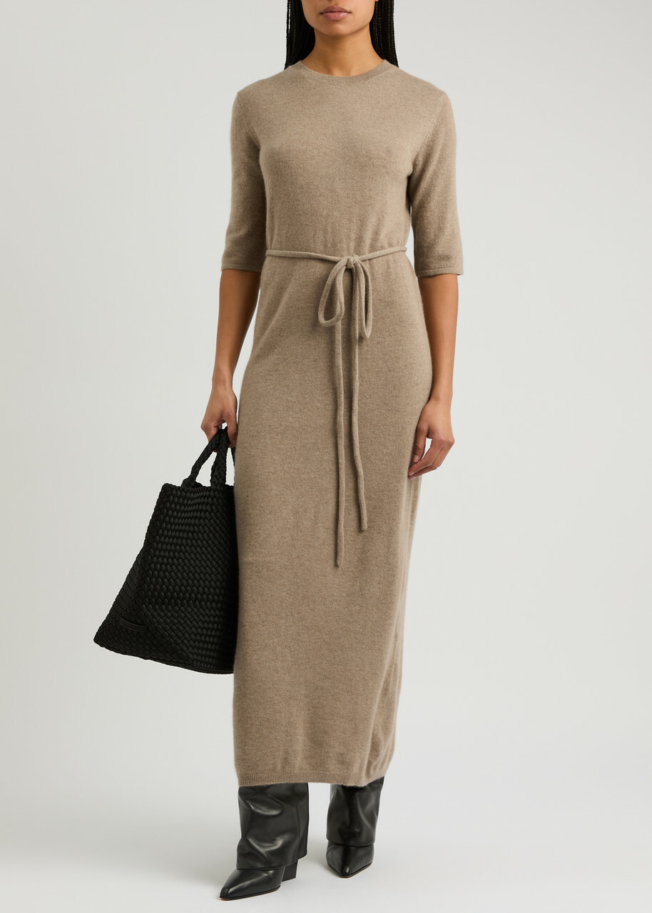 Lisa Yang Tilde Cashmere Maxi Jumper Dress Beige Lisa Yang
