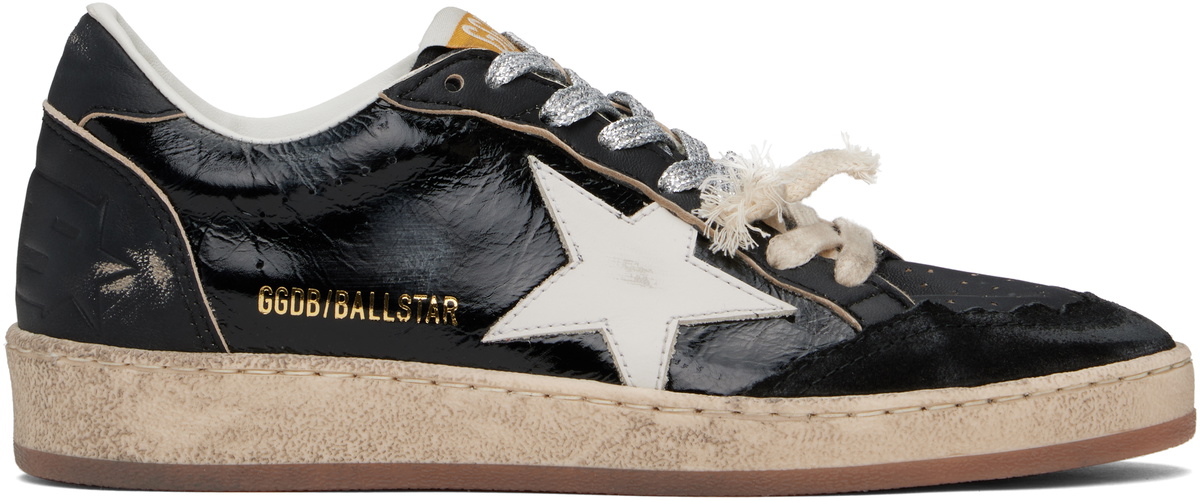 GOLDEN GOOSE BALLSTAR スニーカー 36 黒 Golden Goose Ballstar Suede Glitter Low-Top Sneakers