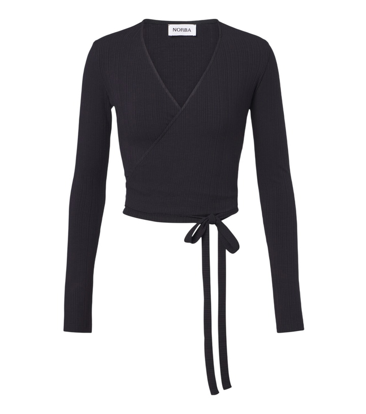 Photo: Norba Ribbed-knit wrap top