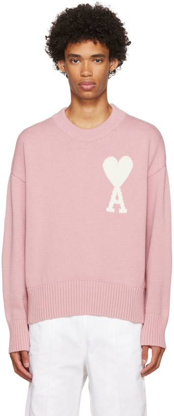 Photo: AMI Paris Pink Ami De Cœur Sweater