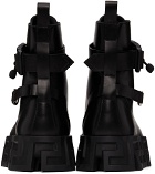 Versace Black Greca Labyrinth Boots