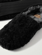 Mr P. - Shearling Slippers - Black