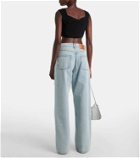 Y/Project Logo embroidered high-rise wide-leg jeans