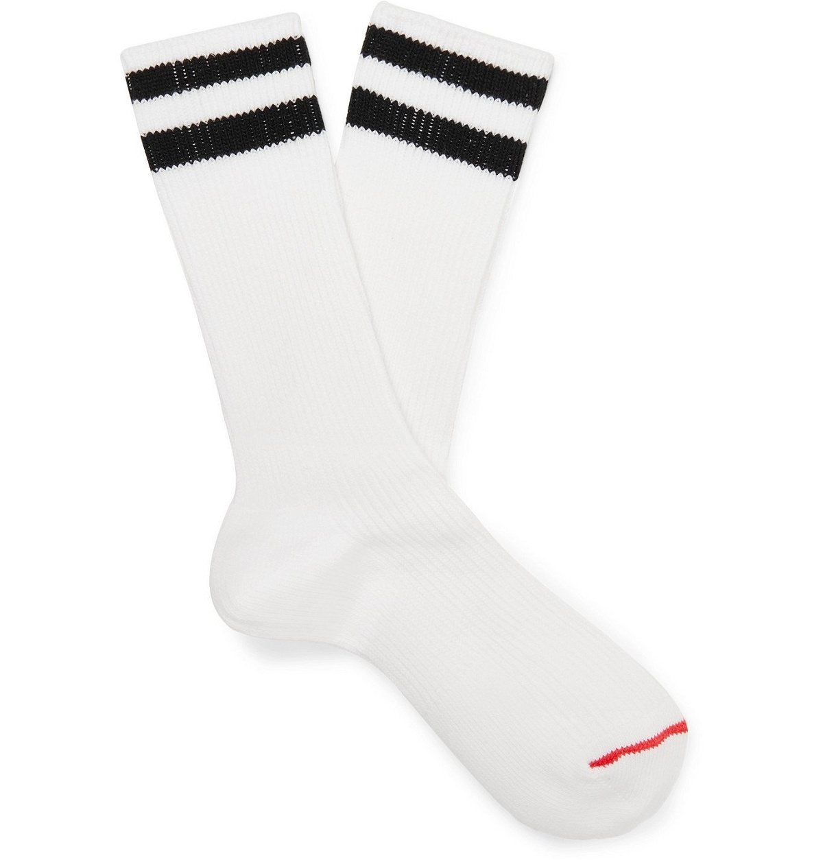 Photo: nonnative - Dweller Striped COOLMAX Socks - White