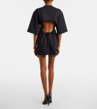 Wardrobe.NYC Open-back cotton-blend jersey minidress