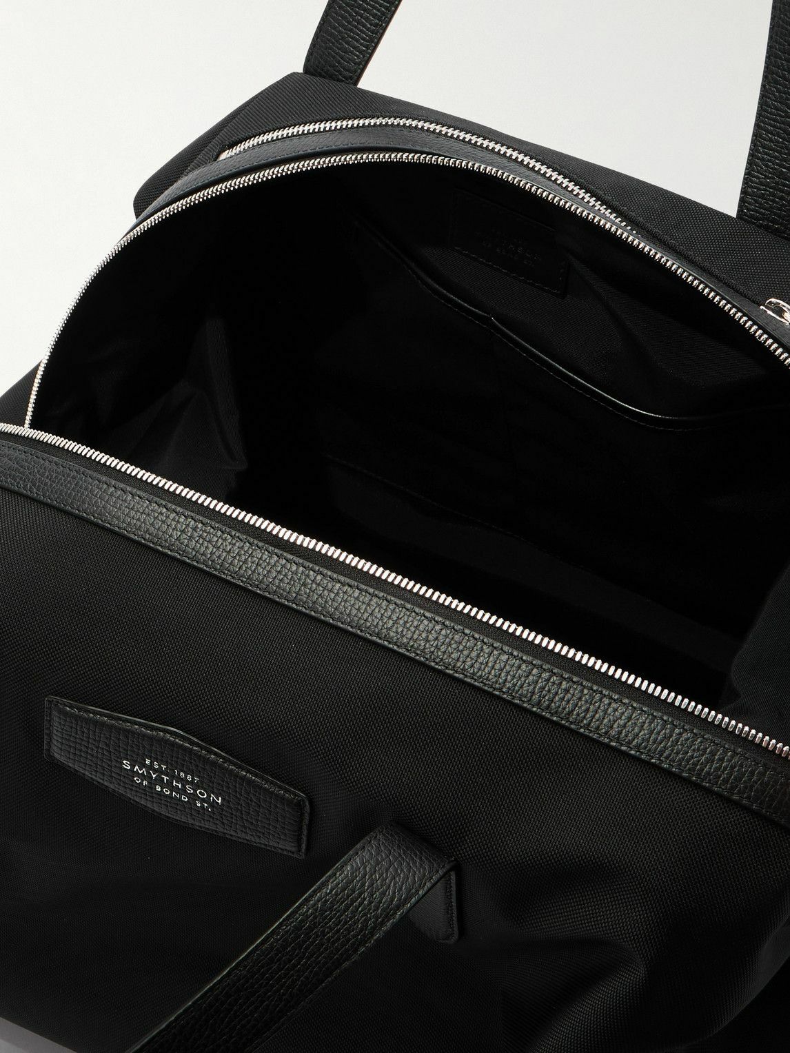 Smythson - Norton Leather-Trimmed Canvas Weekend Bag