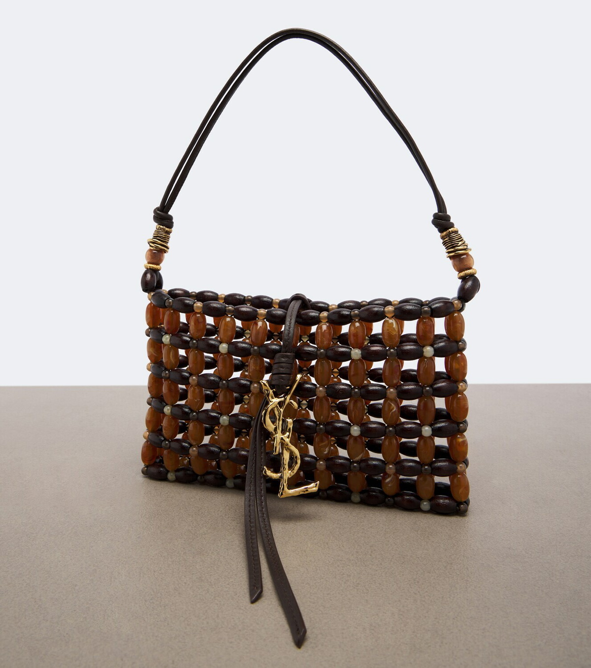 Saint Laurent Cassandre beaded shoulder bag