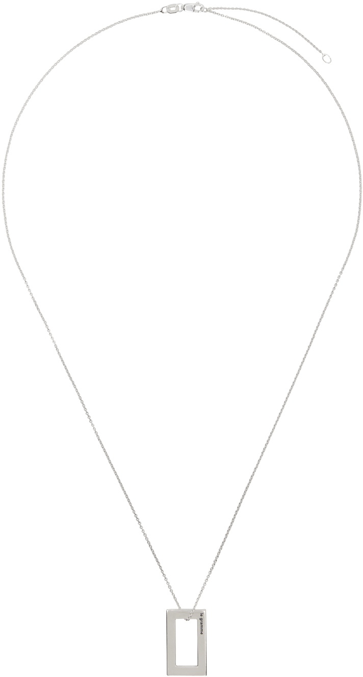 Le Gramme Silver 'Le 3.4g' Rectangle Necklace
