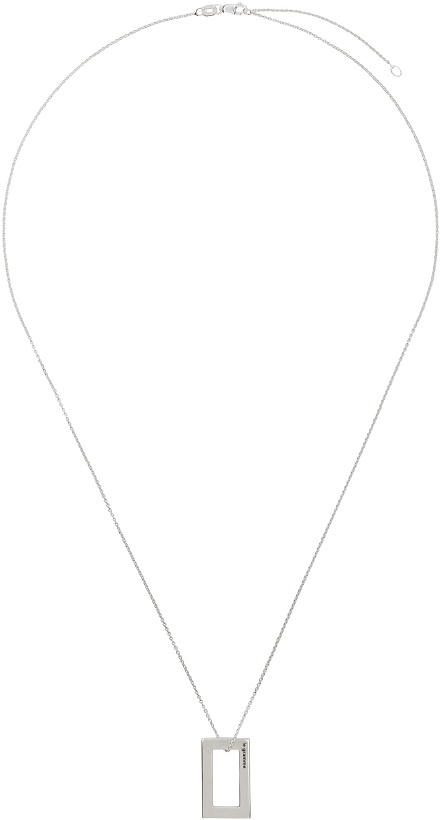 Photo: Le Gramme Silver 'Le 3.4g' Rectangle Necklace