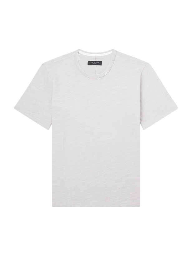 Photo: Rag & Bone - Flame Cotton-Jersey T-Shirt - Gray