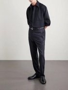 Sunspel - Tapered Stretch Wool and Cashmere-Blend Flannel Trousers - Gray