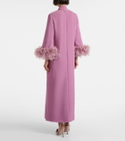 Valentino Cady Couture feather-trimmed maxi dress