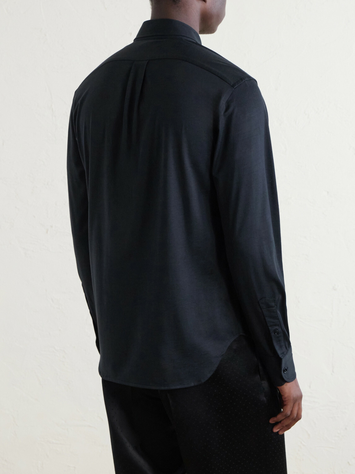 TOM FORD - Silk and Cotton-Blend Shirt - Black