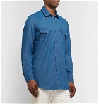 Tod's - Slim-Fit Garment-Dyed Cotton-Chambray Shirt - Blue