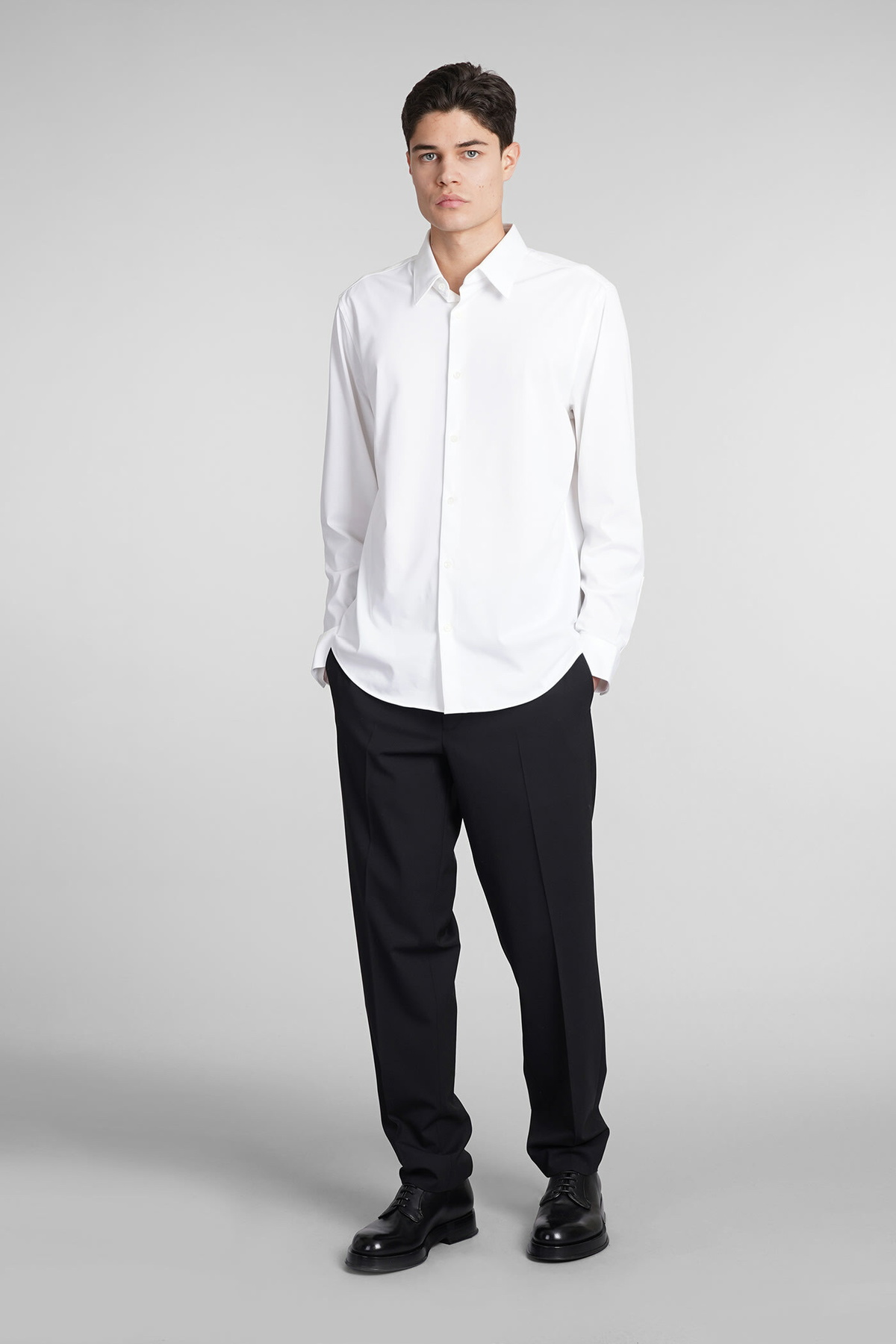 Theory Sylvain Shirt In White Cotton