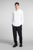 Theory Sylvain Shirt In White Cotton