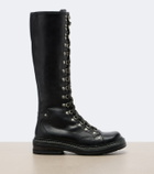 Miu Miu Leather lace-up boots