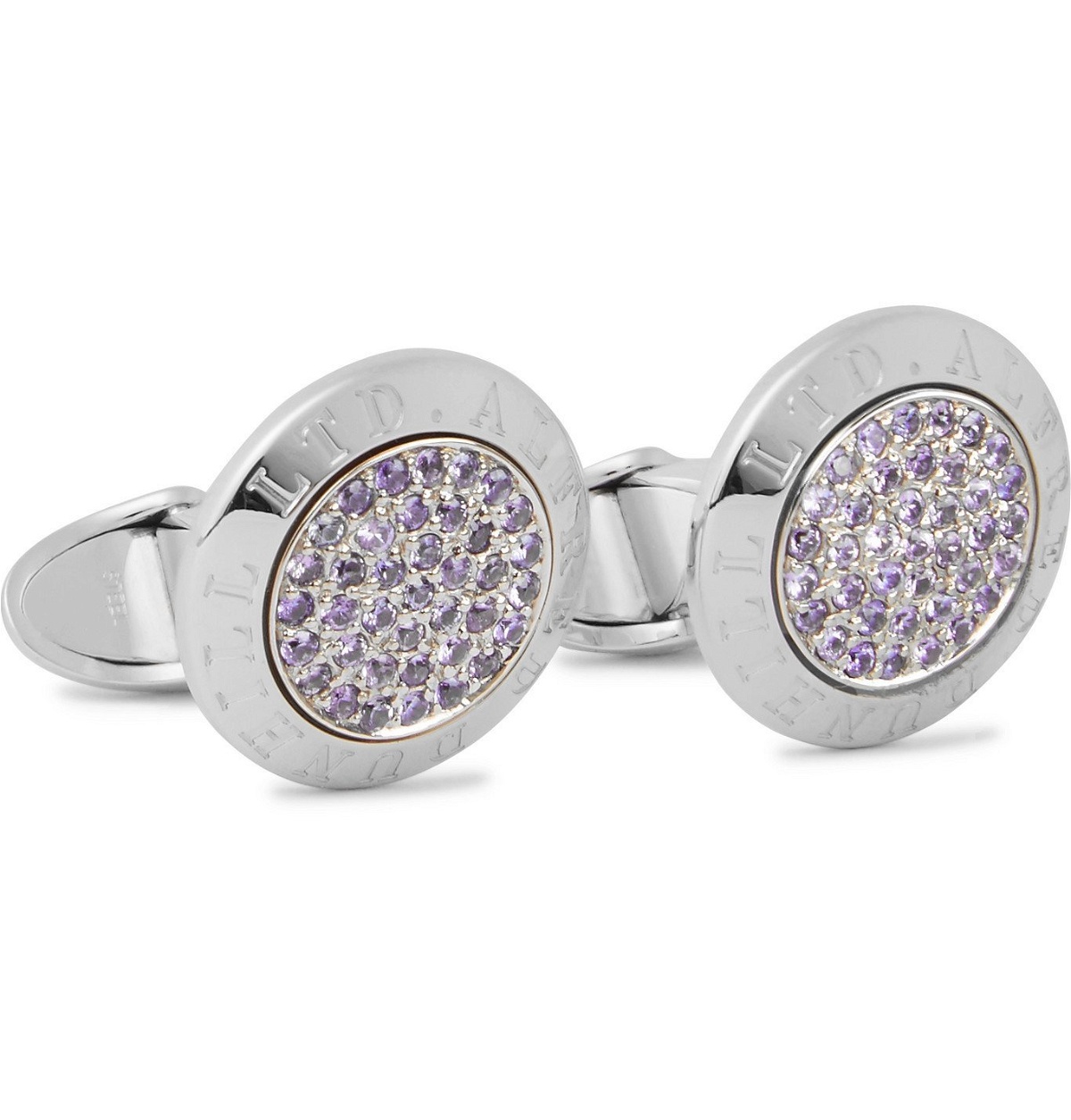 Photo: DUNHILL - Alfred Dunhill White Gold and Sapphire Cufflinks - White gold