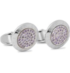 DUNHILL - Alfred Dunhill White Gold and Sapphire Cufflinks - White gold