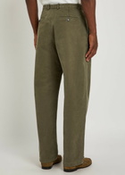 Jil Sander Tapered Cotton-twill Trousers Olive