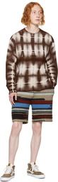 The Elder Statesman Brown Geo Sweater