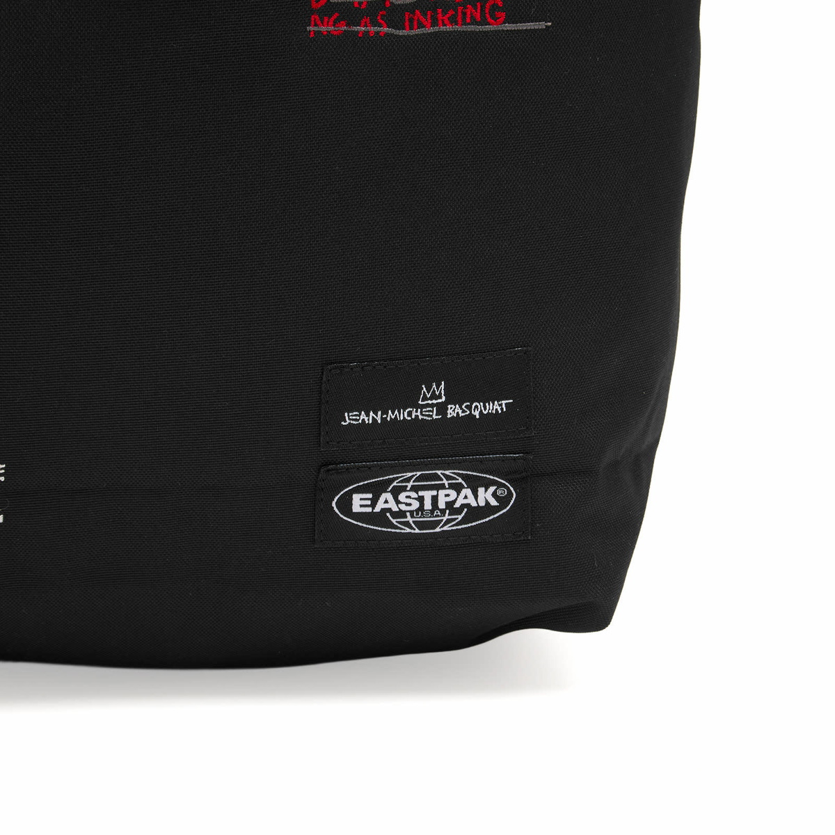Eastpak x Basquiat Up Roll Backpack - Quotes in Black 