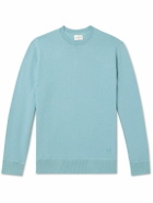 Kingsman - Logo-Embroidered Cotton and Cashmere-Blend Jersey Sweatshirt - Blue