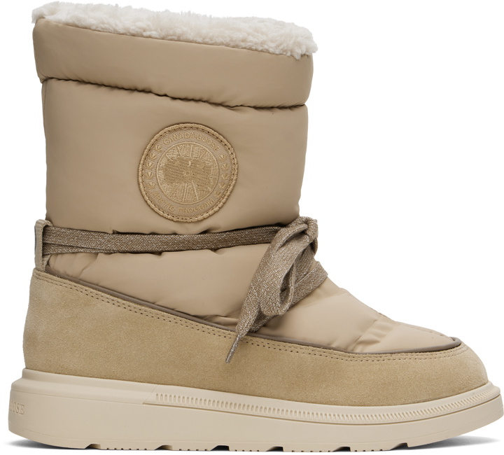 Photo: Canada Goose Tan Demma Puffer Boots