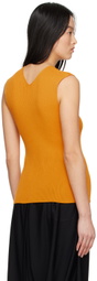 132 5. ISSEY MIYAKE Yellow Flat Rib Vest