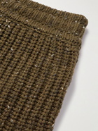 Alanui - Slim-Fit Ribbed-Knit Drawstring Shorts - Green