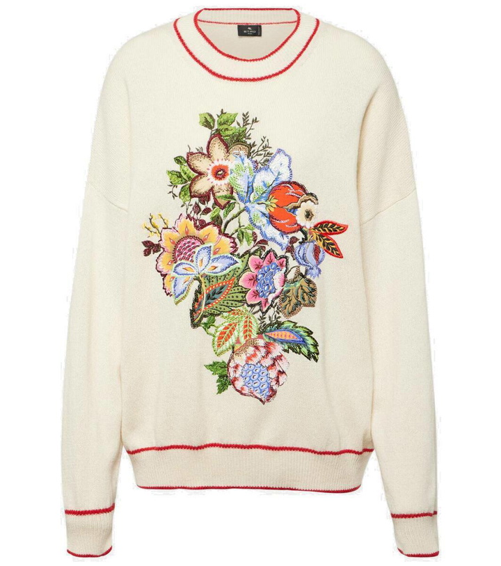 Photo: Etro Embroidered cashmere and cotton sweater