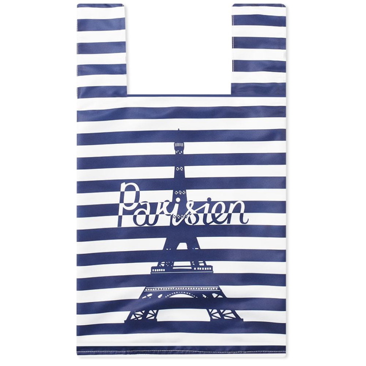 Photo: Maison Kitsuné Parisien Tower Striped Nylon Bag