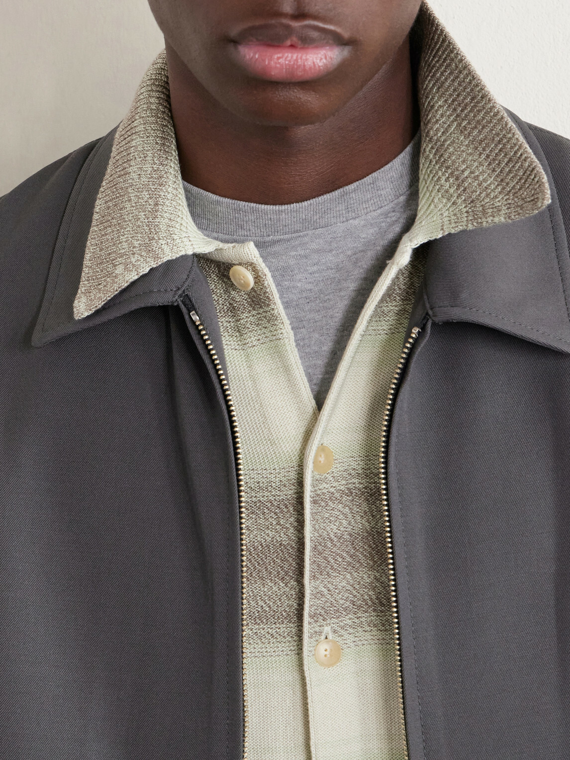 Auralee - Dégradé Striped Knitted Cotton and Silk-Blend Cardigan - Gray
