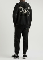 True Religion Big T Hooded Cotton-blend Sweatshirt Black