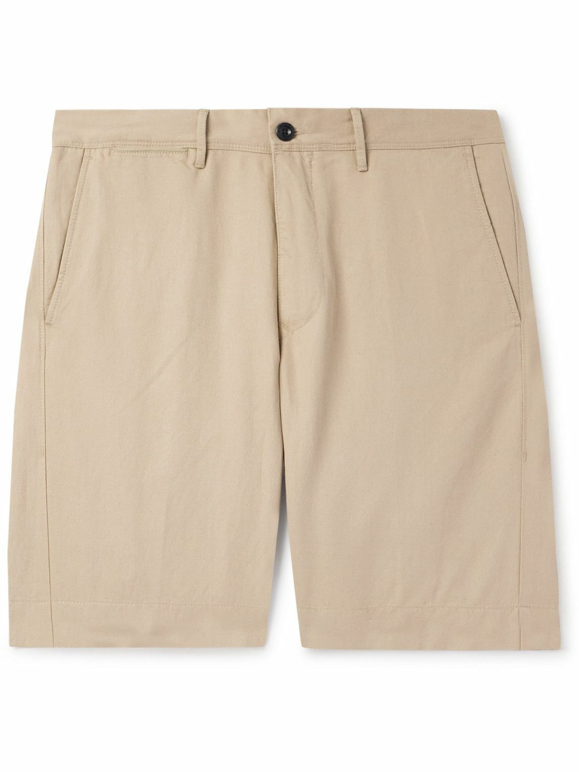Incotex - Straight-Leg Linen and Cotton-Blend Twill Bermuda Shorts - Neutrals