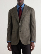 J. Mueser - Waverly Prince of Wales Checked Virgin Wool-Tweed Blazer - Green