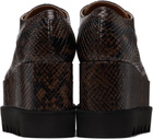 Stella McCartney Brown Limited-Edition Elyse Snake Platform Derbys
