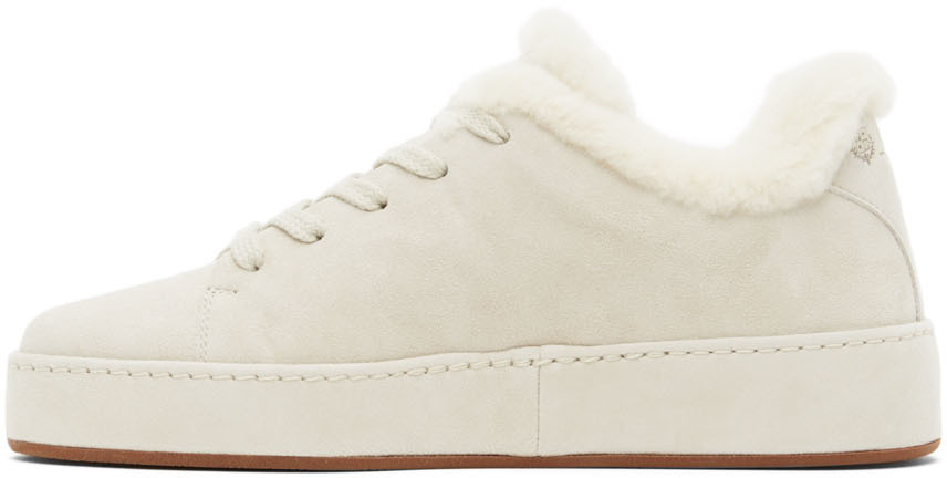 Loro Piana Off-White Fur & Suede Winter Nuages Sneakers