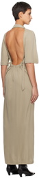 BITE Taupe Naked Back Maxi Dress
