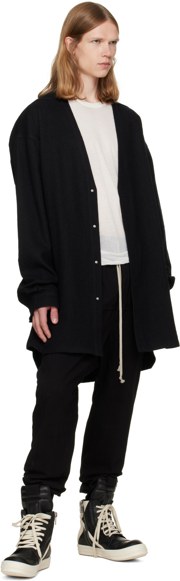 Rick Owens DRKSHDW Black Tower Drawstring Sweatpants