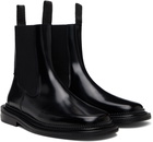Toga Virilis Black Leather AJ1295 Chelsea Boots