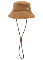 Moncler Drawstring Cotton Bucket hat Bronze