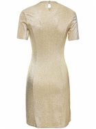 RABANNE Shiny Viscose Blend Jersey Mini Dress