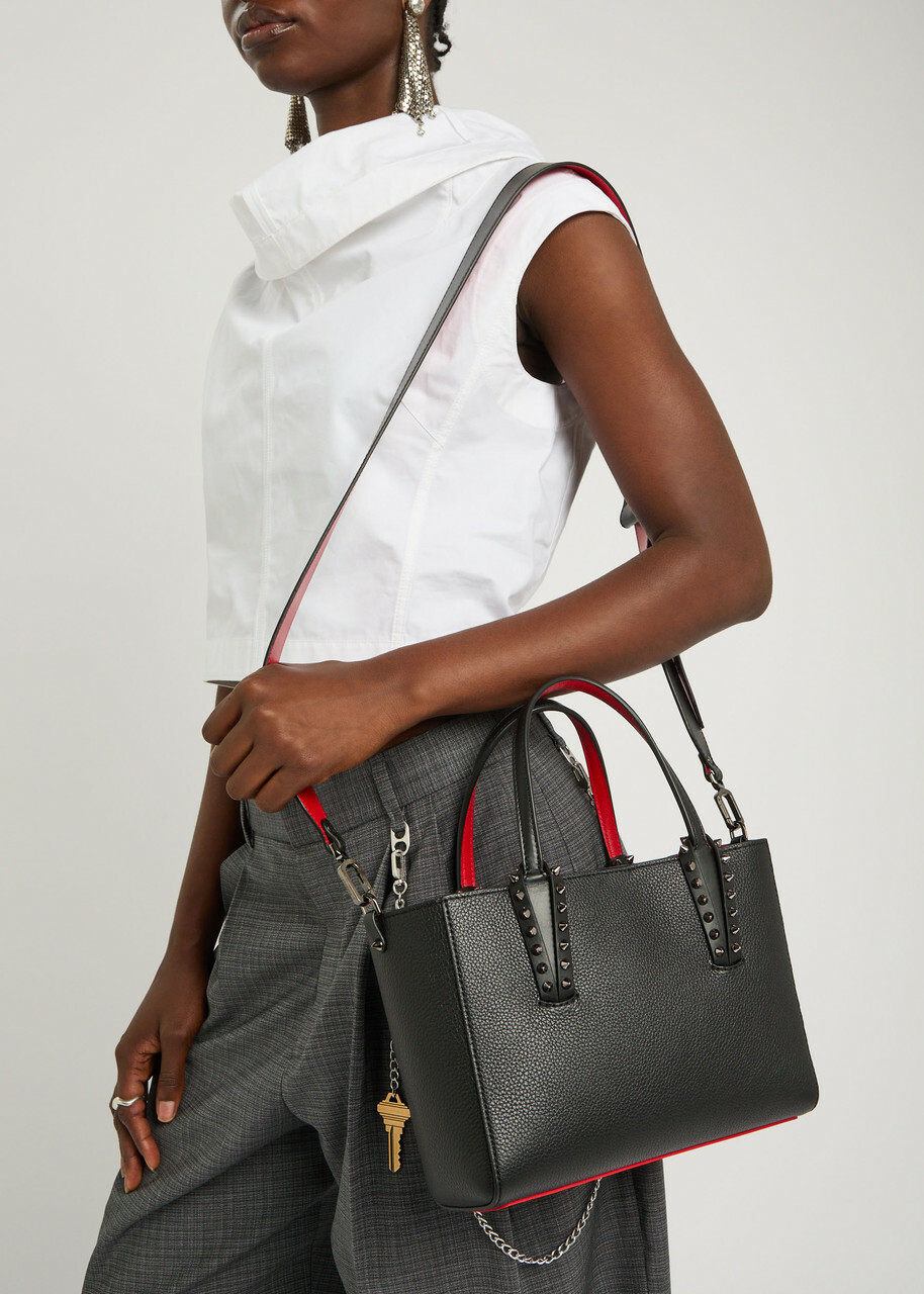 Christian Louboutin Cabata Mini Grained Leather Tote - Black - One Size