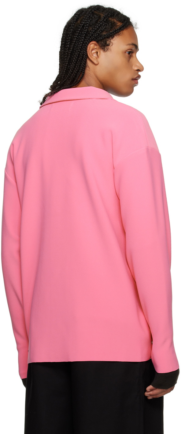 Birrot Pink Point Collar Shirt