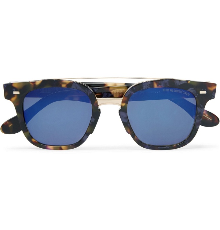 Photo: Cutler and Gross - Square-Frame Tortoiseshell Acetate and Gold-Tone Sunglasses - Tortoiseshell
